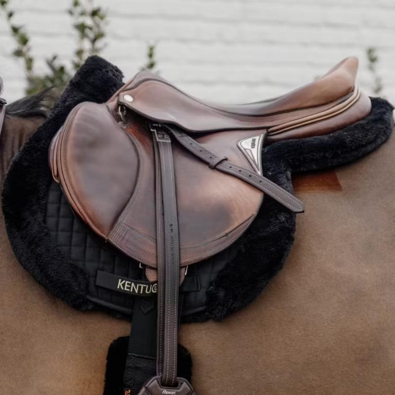 Satteldecke Hunter Vegan Sheepskin Schwarz