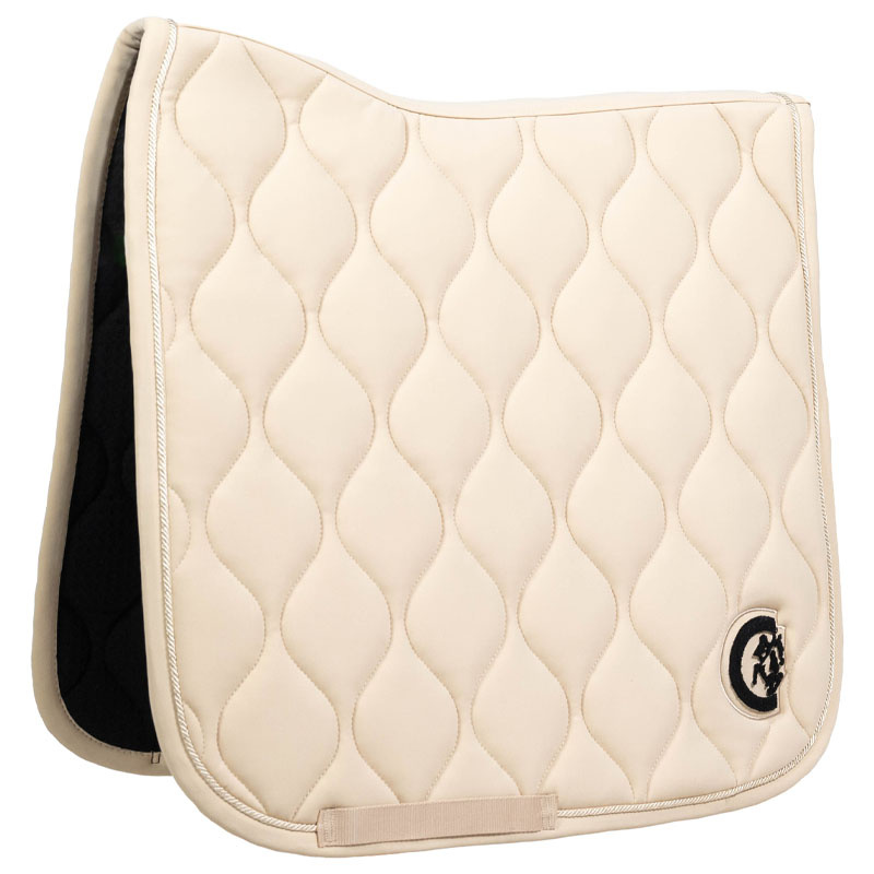 Dressurschabracke Wave 3D Logo Beige