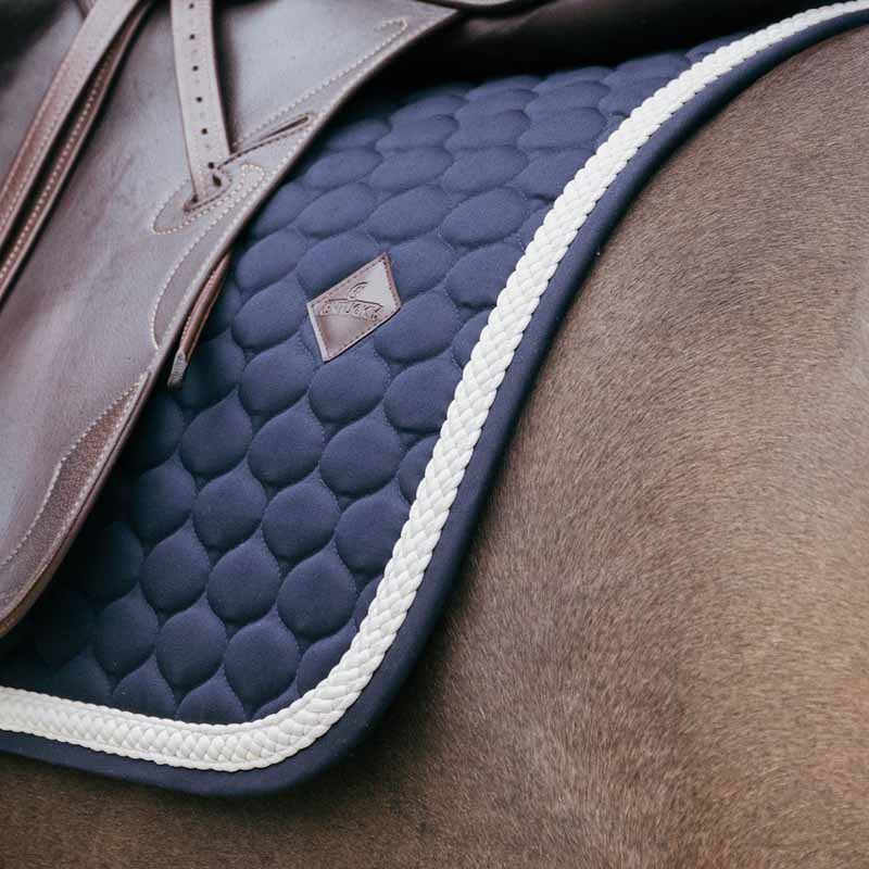 Dressurschabracke Plaited Cord Marineblau