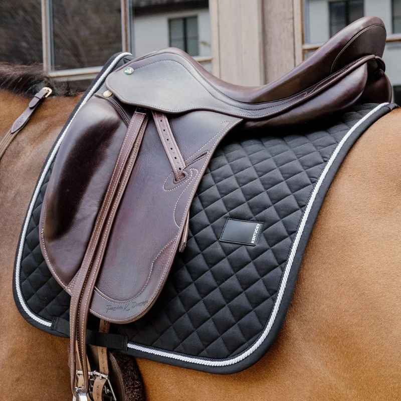 Dressurschabracke Diamond Rope Schwarz