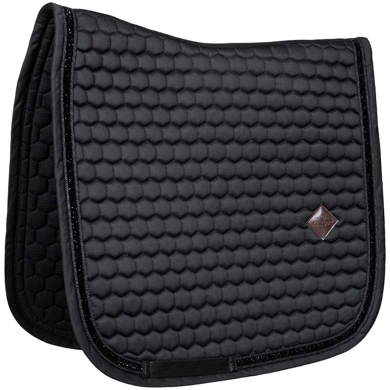 Dressurschabracke Glitter Band Schwarz