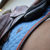 Schabracke Onion Quilt Leather Blau Schabracke Onion Quilt Leather Blau