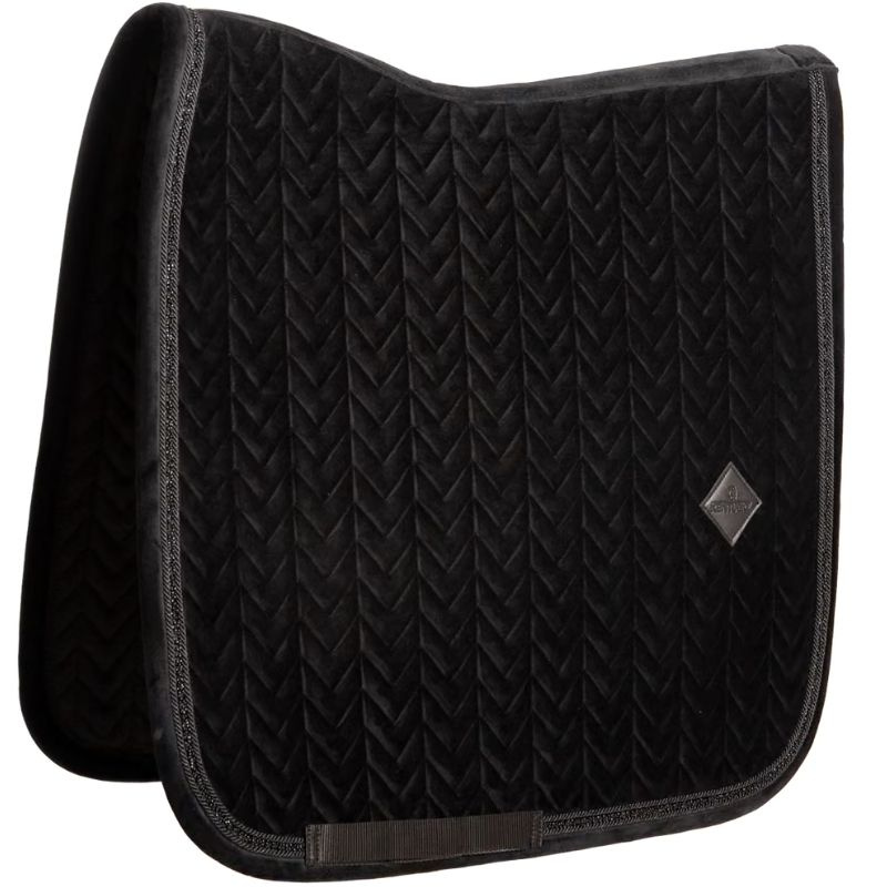 Dressurschabracke Velvet Mini Pearls Schwarz