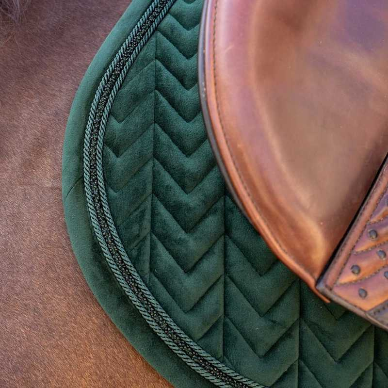 Schabracke Velvet Mini Pearls Grün