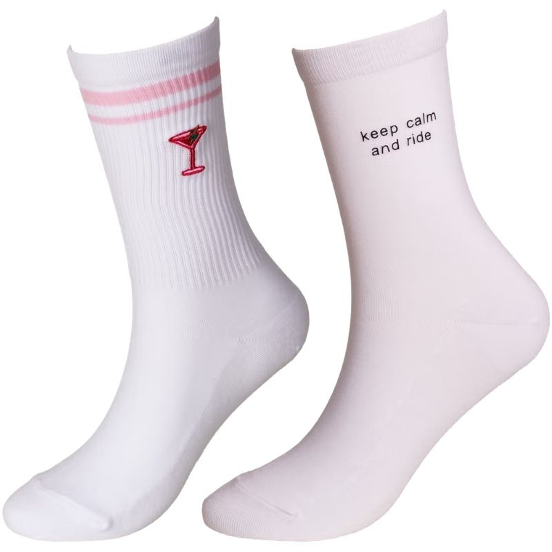 Socken Keep Calm 2-pack Weiß
