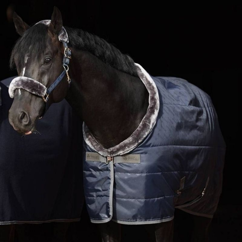 Stalldecke Show-Line 150g Marineblau/Grau