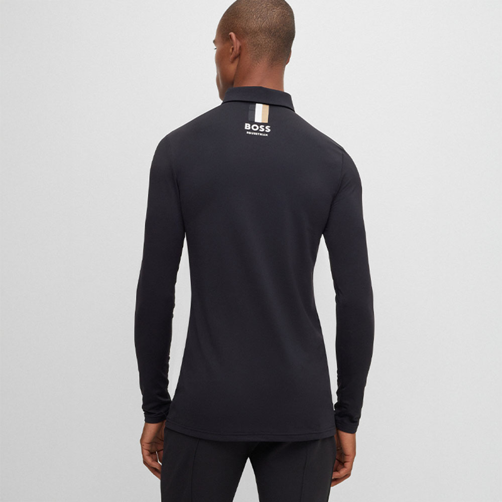 Funktionsshirt Elton Signature Stripe Polo Unisex Schwarz
