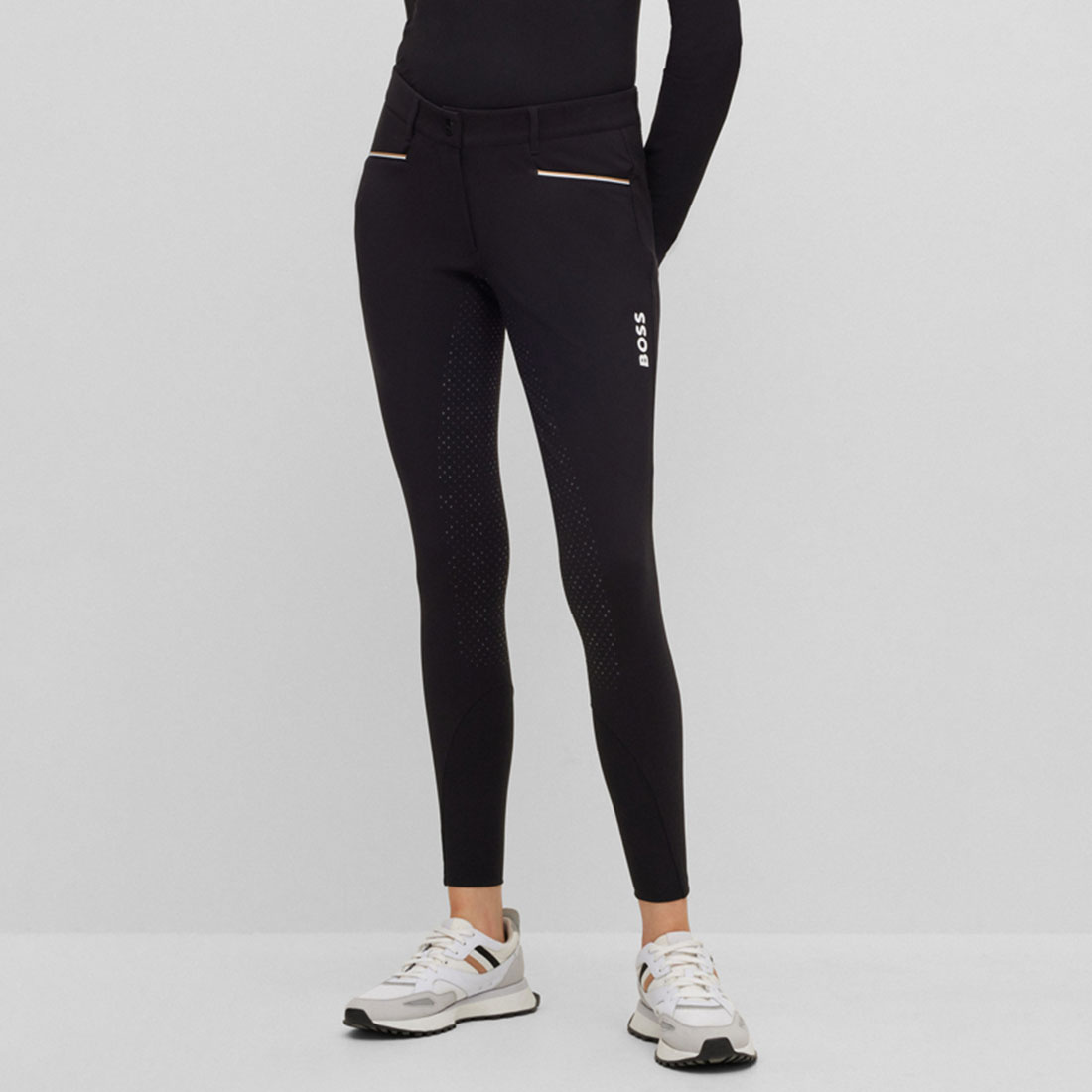 Reithosen Heather Full Grip Schwarz