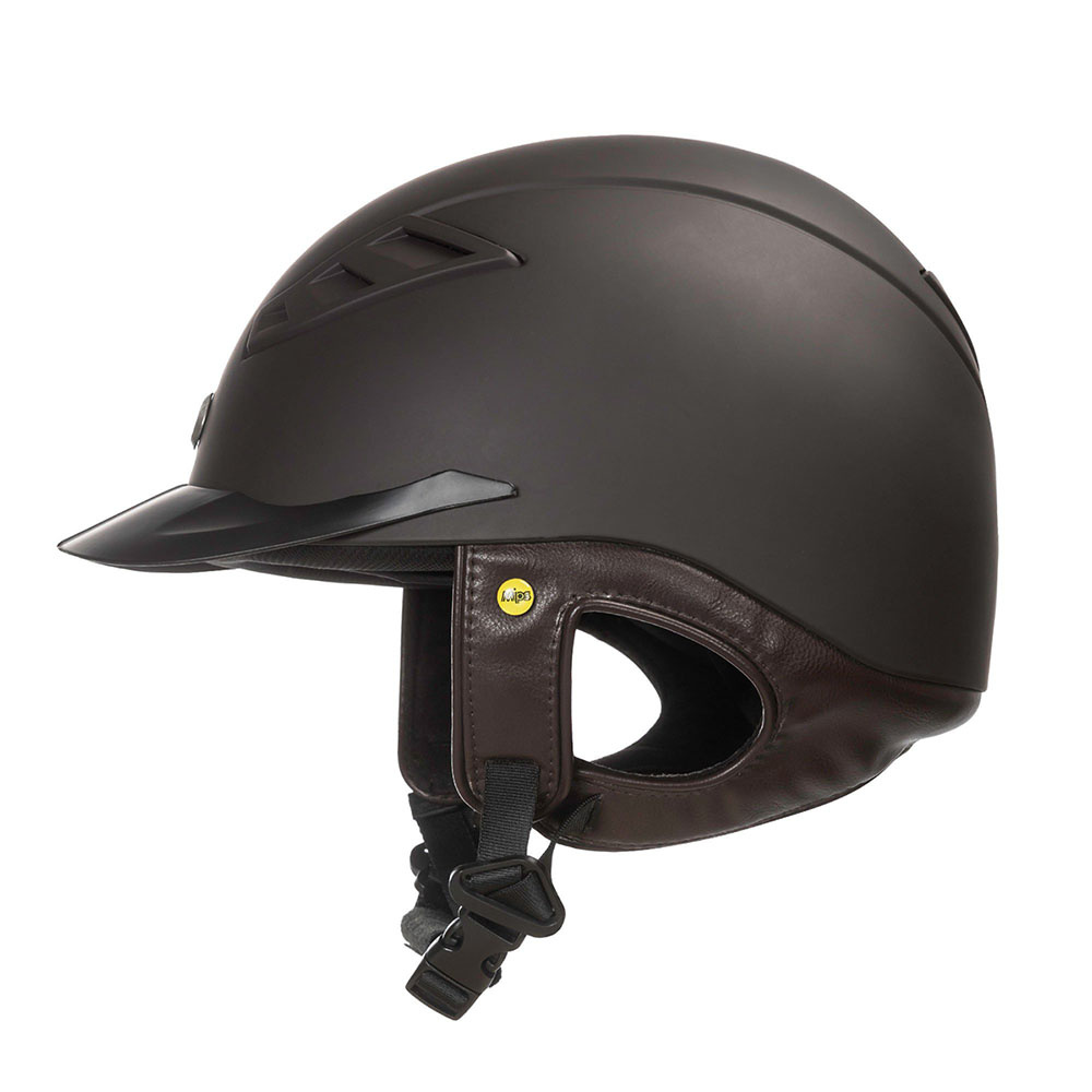 EQ3 Lynx Smooth Top Riding Helmet Brown
