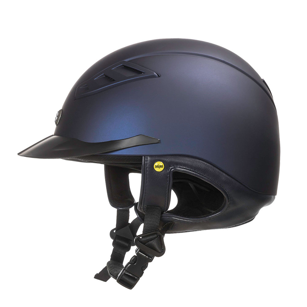 EQ3 Lynx Smooth Top Riding Helmet Navy Blue