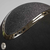 Reithelm EQ3 Pardus mit Schraube Microfiber Glitzer Schwarz Sand Reithelm EQ3 Pardus mit Schraube Microfiber Glitzer Schwarz Sand