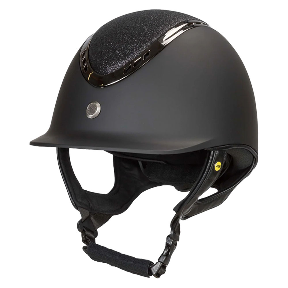 Reithelm EQ3 Pardus mit Schraube Smooth Top Glitzer Schwarz Sand