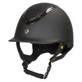 Reithelm EQ3 Pardus mit Schraube Smooth Top Glitzer Schwarz Sand Reithelm EQ3 Pardus mit Schraube Smooth Top Glitzer Schwarz Sand