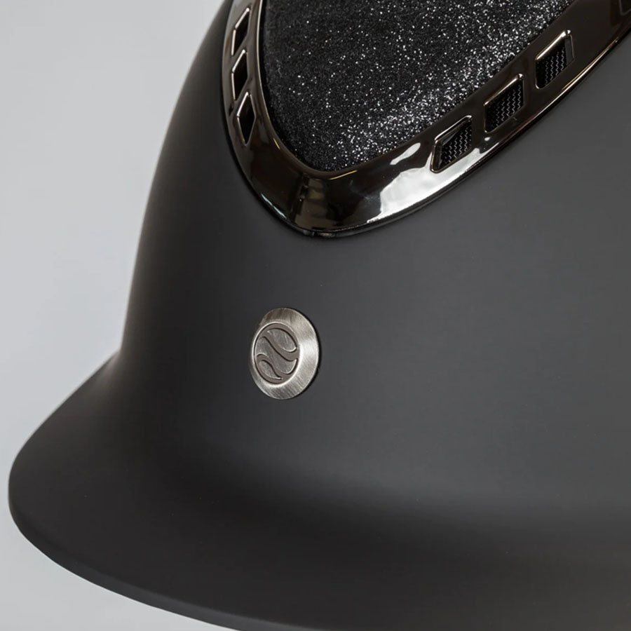 Reithelm EQ3 Pardus mit Schraube Smooth Top Glitzer Schwarz Sand