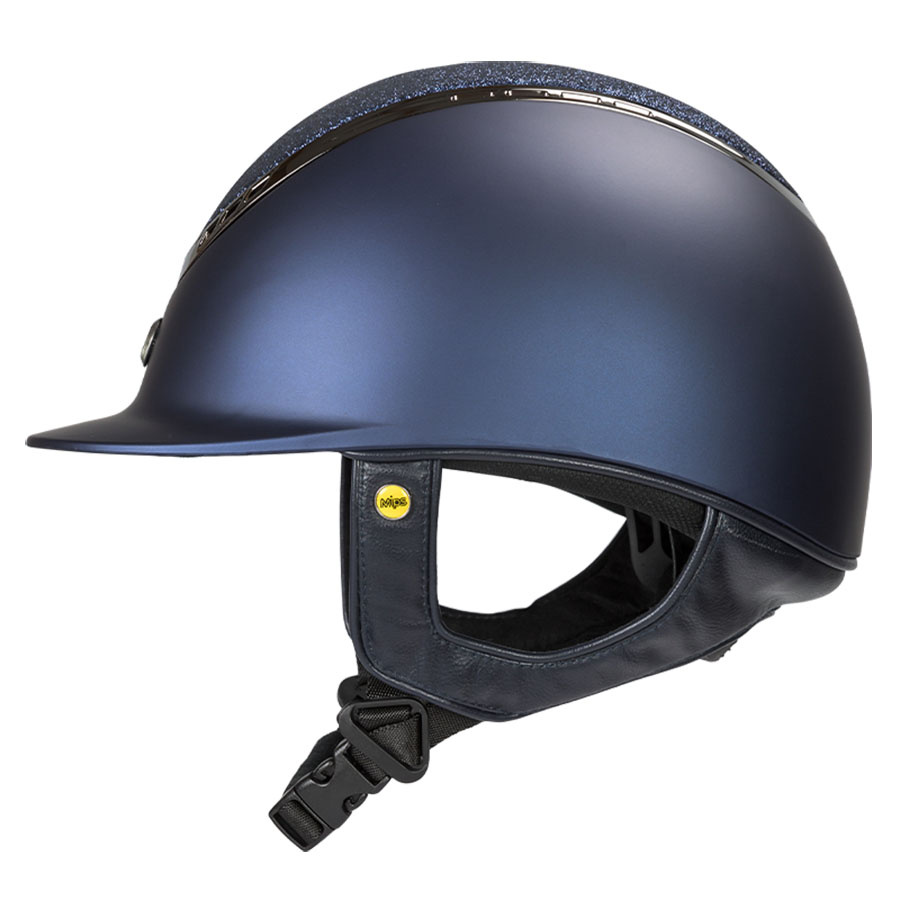 Reithelm EQ3 Pardus mit Schraube Smooth Top Glitzer Marineblau Sand