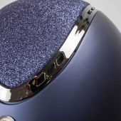 Reithelm EQ3 Pardus mit Schraube Smooth Top Glitzer Marineblau Sand Reithelm EQ3 Pardus mit Schraube Smooth Top Glitzer Marineblau Sand