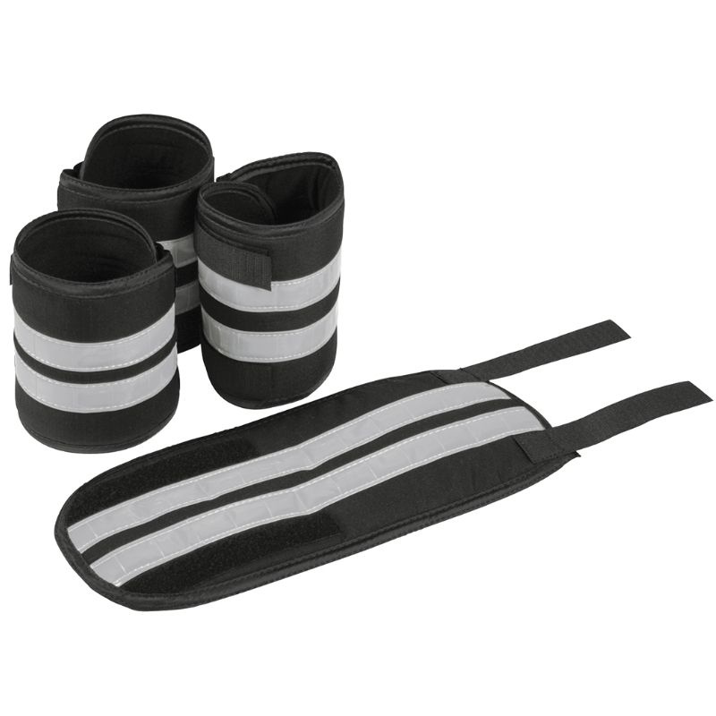 Beinreflektoren Set 4-pack Schwarz/Silber
