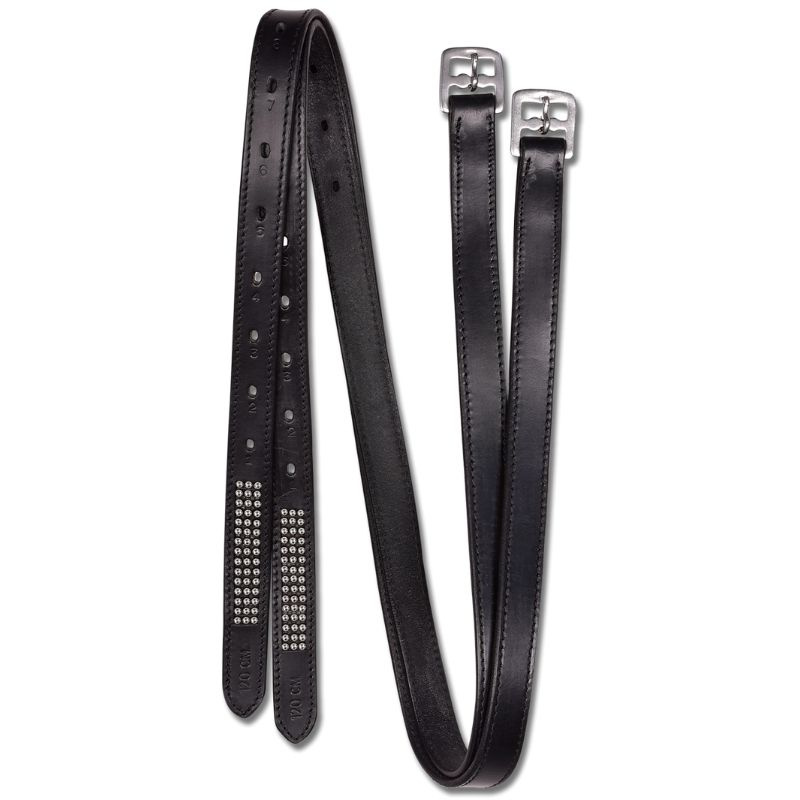 Steigbügelriemen Silverstar Schwarz/Silber