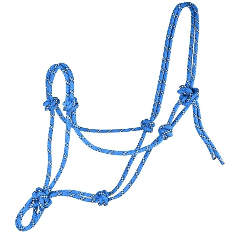 Knotenhalfter Knotted Blau/Braun