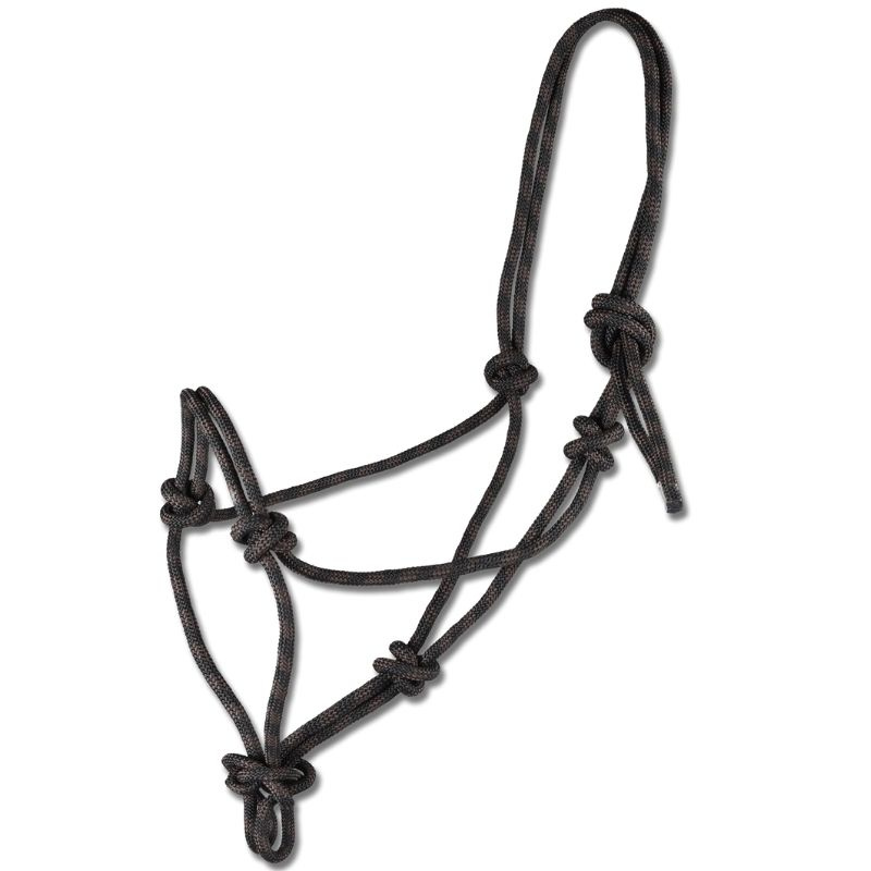Knotenhalfter Knotted Schwarz/Braun