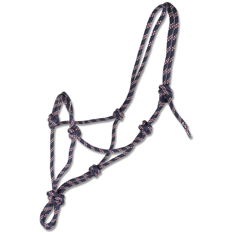 Knotenhalfter Knotted Marineblau/Weiß/Rot