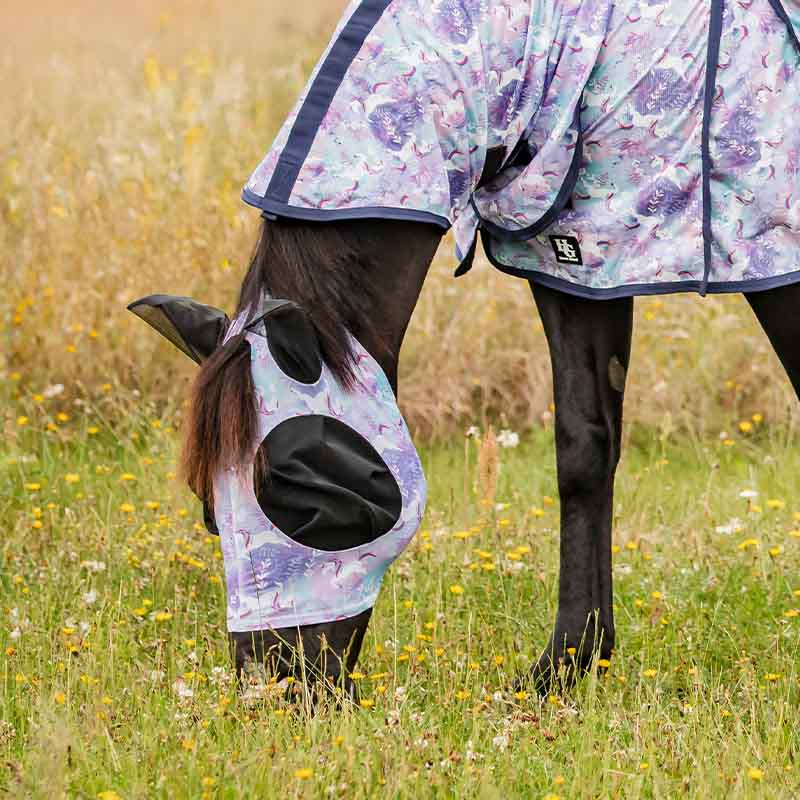 Fliegenhaube Lycra Unicorn HG Lila