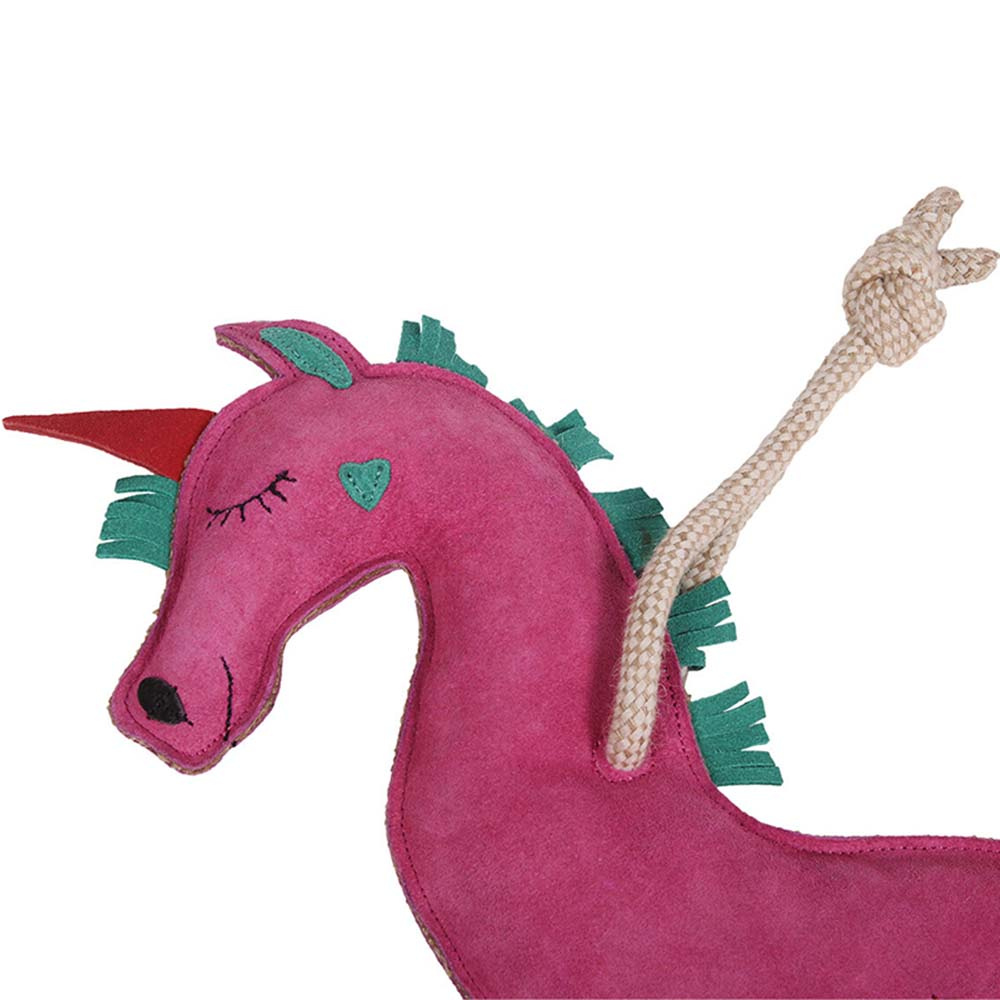 Pferdespielzeug Einhorn aus Leder ECO Rosa