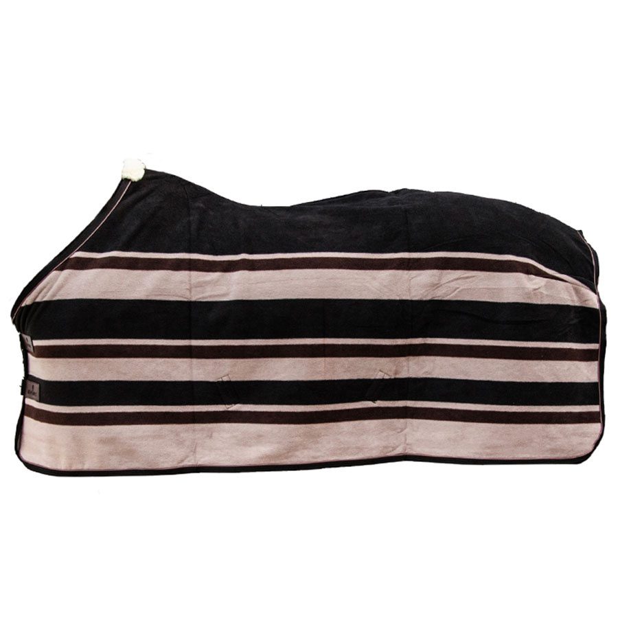 Fleecedecke Heavy Stripes Braun