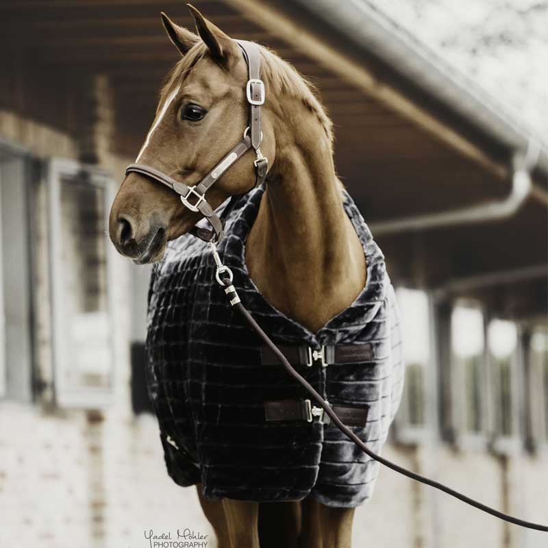 Stalldecke Kunstfell Dunkelgrau