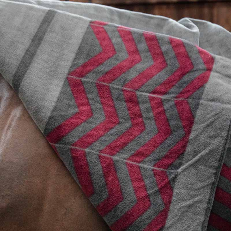 Fleece-Decke Heavy Square Fishbone Bordeaux