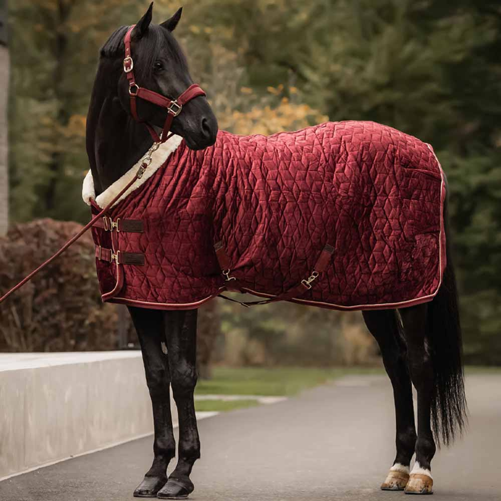 Turnierdecke Samt Bordeaux