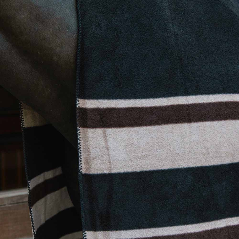 Fleecedecke Heavy Square Stripes Braun 210x200