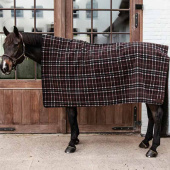 Fleecedecke Heavy Square Check Printing Braun/Beige 210x200 Fleecedecke Heavy Square Check Printing Braun/Beige 210x200