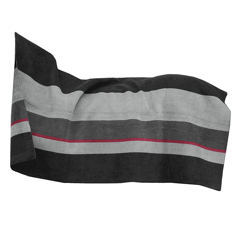 Fleece-Decke Heavy Square Streifen Schwarz