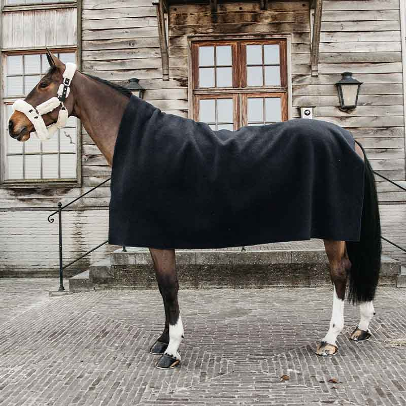 Fleece-Decke Heavy Square Schwarz