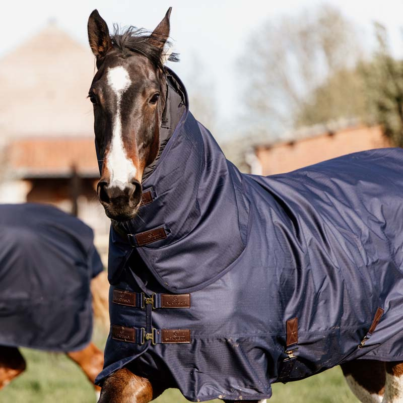 Turnout Rug mit Hals All Weather Quick Dry Fleece 0g Marineblau