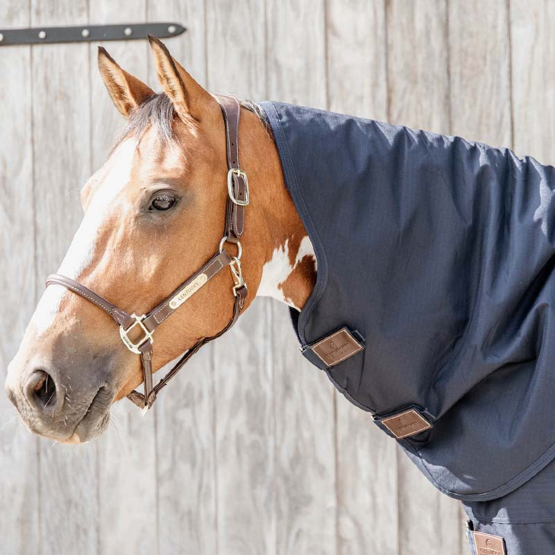 Turnout Rug mit Hals All Weather Quick Dry Fleece 0g Marineblau