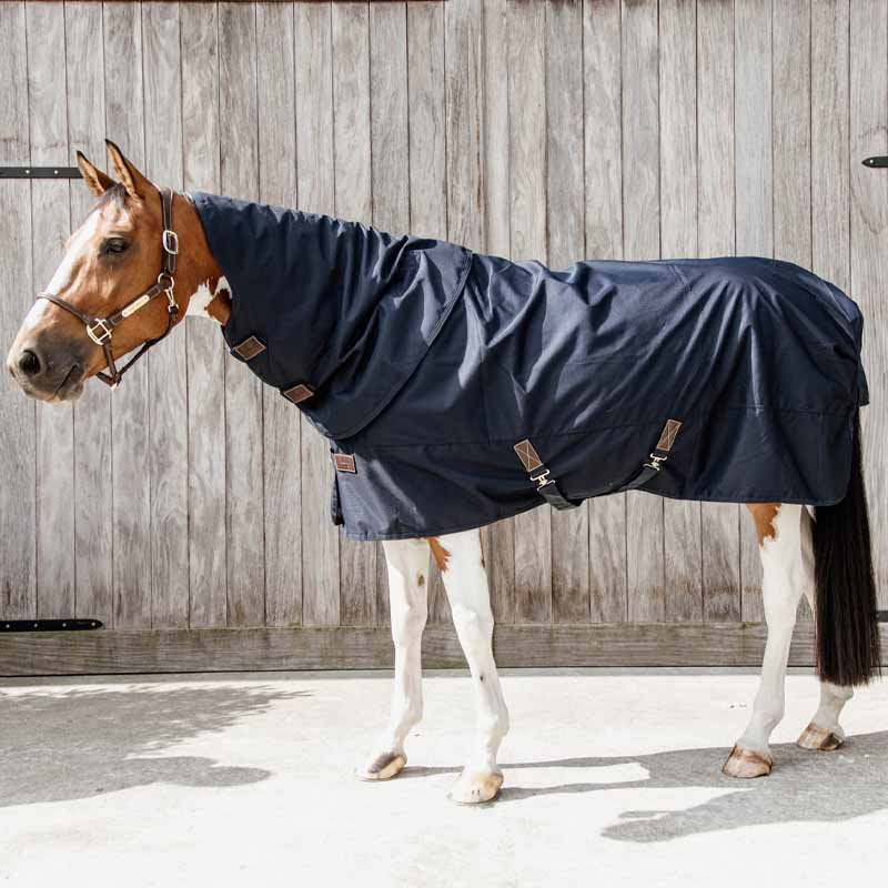 Turnout Rug mit Hals All Weather Quick Dry Fleece 150g Marineblau