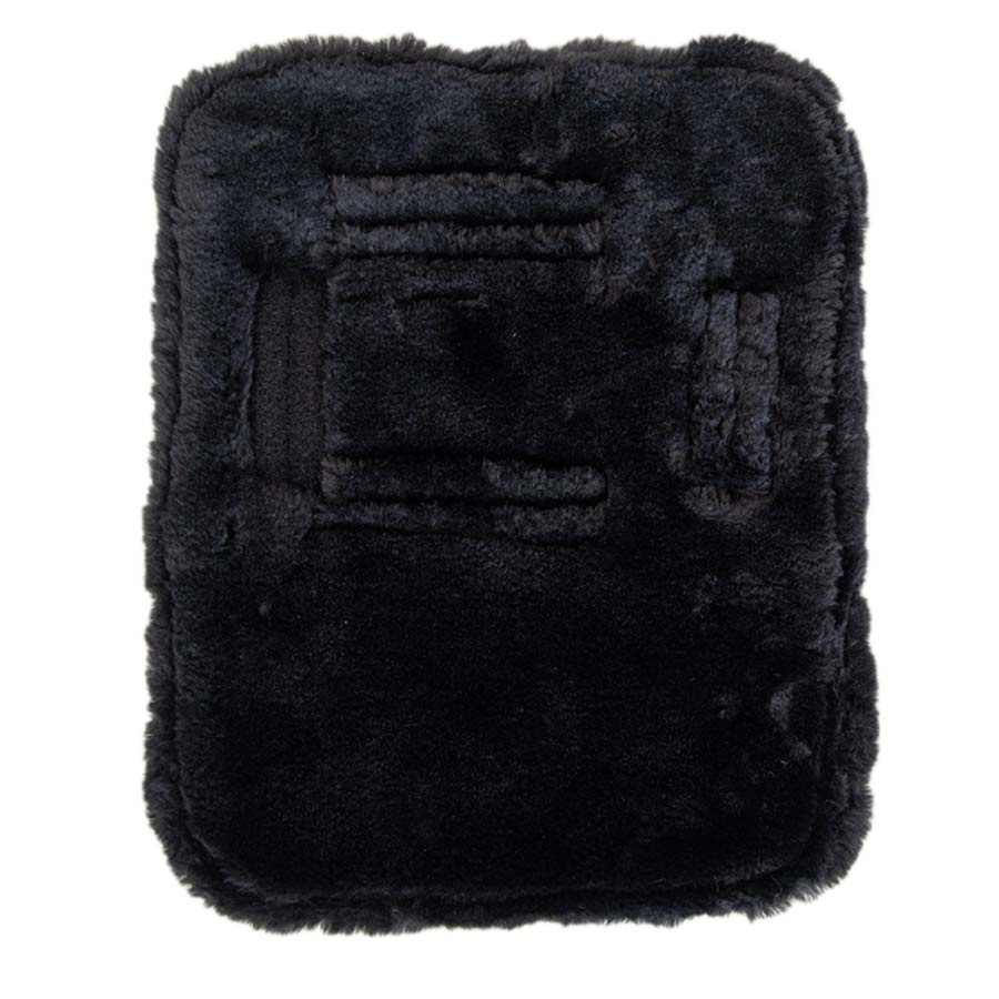 Brusterweiterung Quilted with Vegan Sheepskin Schwarz