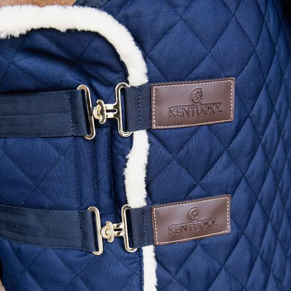 Brusterweiterung Quilted with Vegan Sheepskin Marineblau