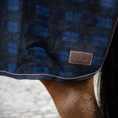 Nierendecke Heavy Fleece Check Printing Marineblau/Schwarz Nierendecke Heavy Fleece Check Printing Marineblau/Schwarz