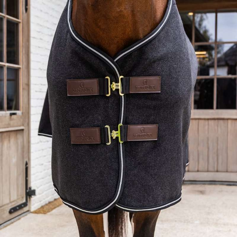 Fleecedecke Heavy Melange Schwarz