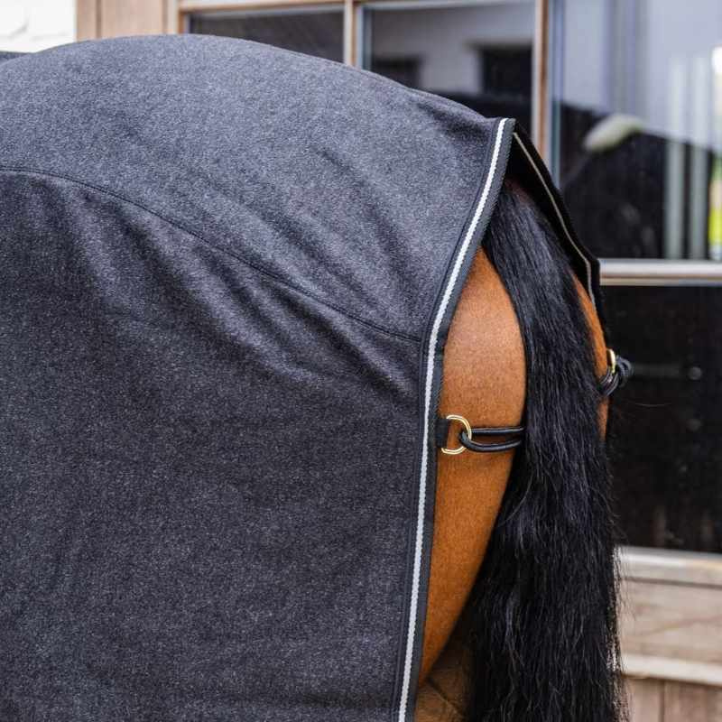 Fleecedecke Heavy Melange Schwarz
