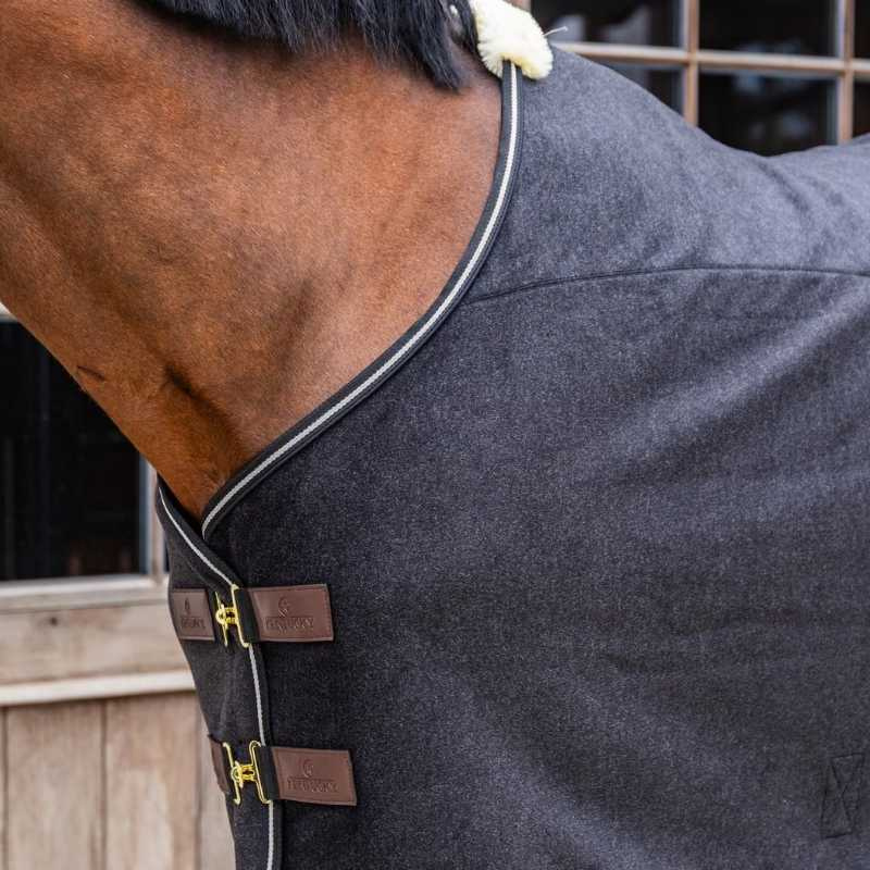 Fleecedecke Heavy Melange Schwarz