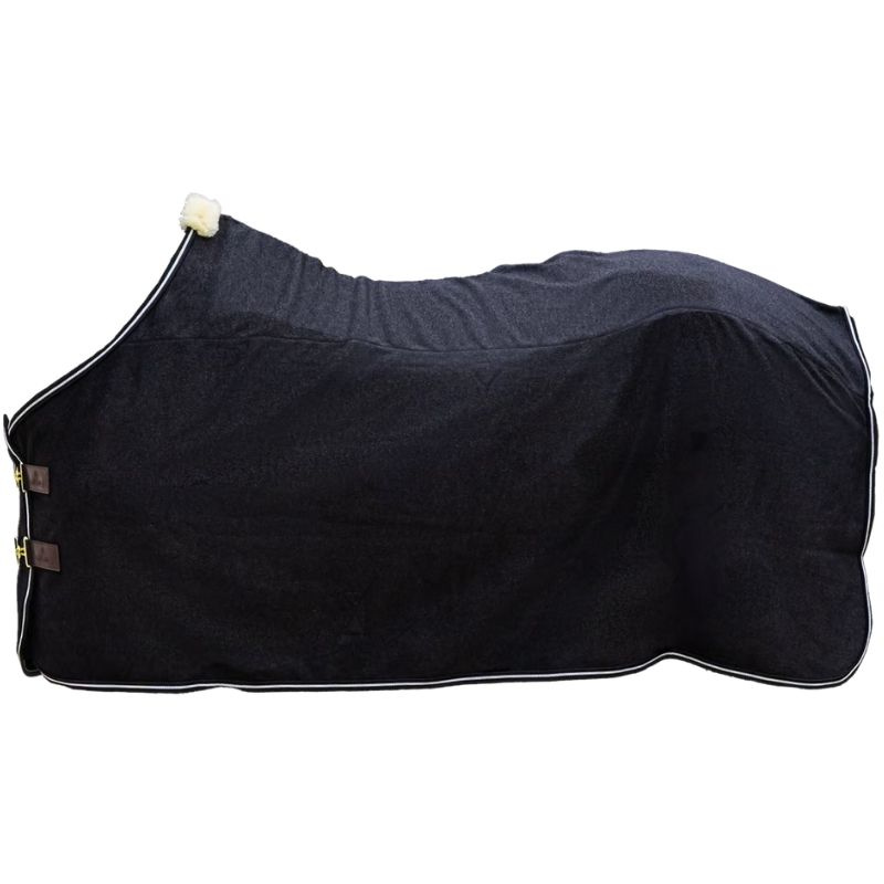 Fleecedecke Heavy Melange Schwarz