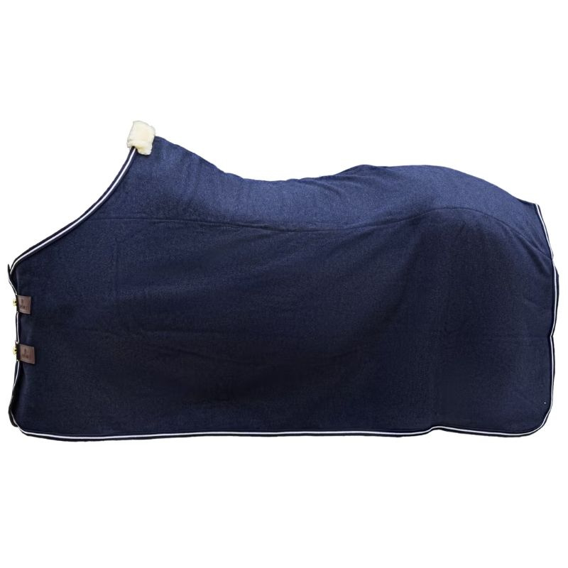 Fleecedecke Heavy Melange Marineblau
