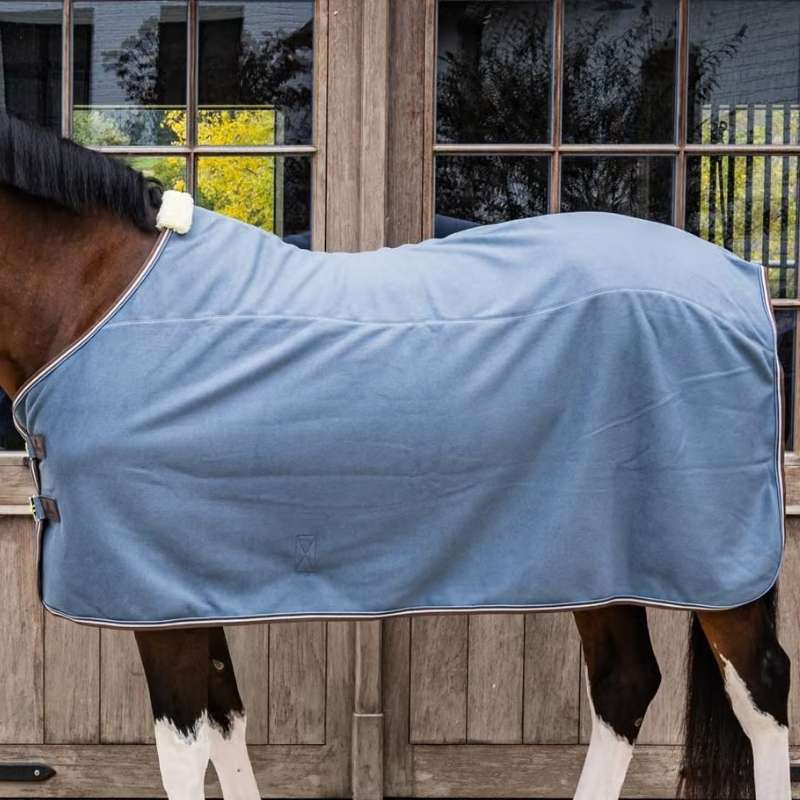 Fleecedecke Heavy Melange Blau