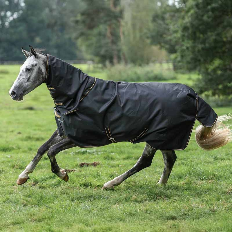 Regendecke mit Hals Irish Turnout 50g Schwarz/Gold