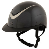 Reithelm Theta Plus Glänzend Schwarz/Gunmetal Reithelm Theta Plus Glänzend Schwarz/Gunmetal