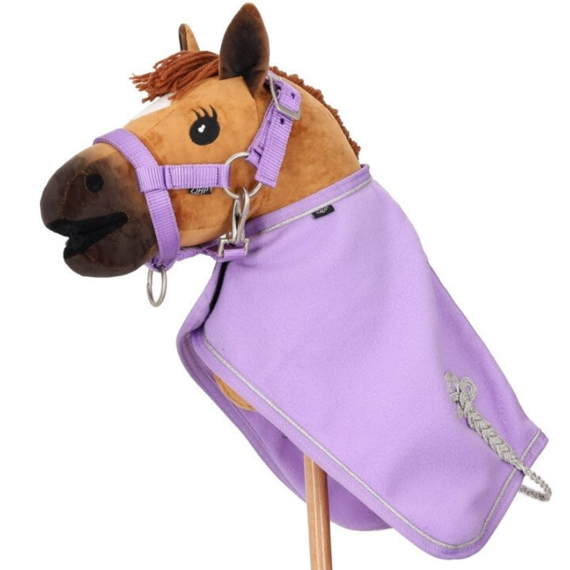 Fleecedecke für Steckenpferd Lila